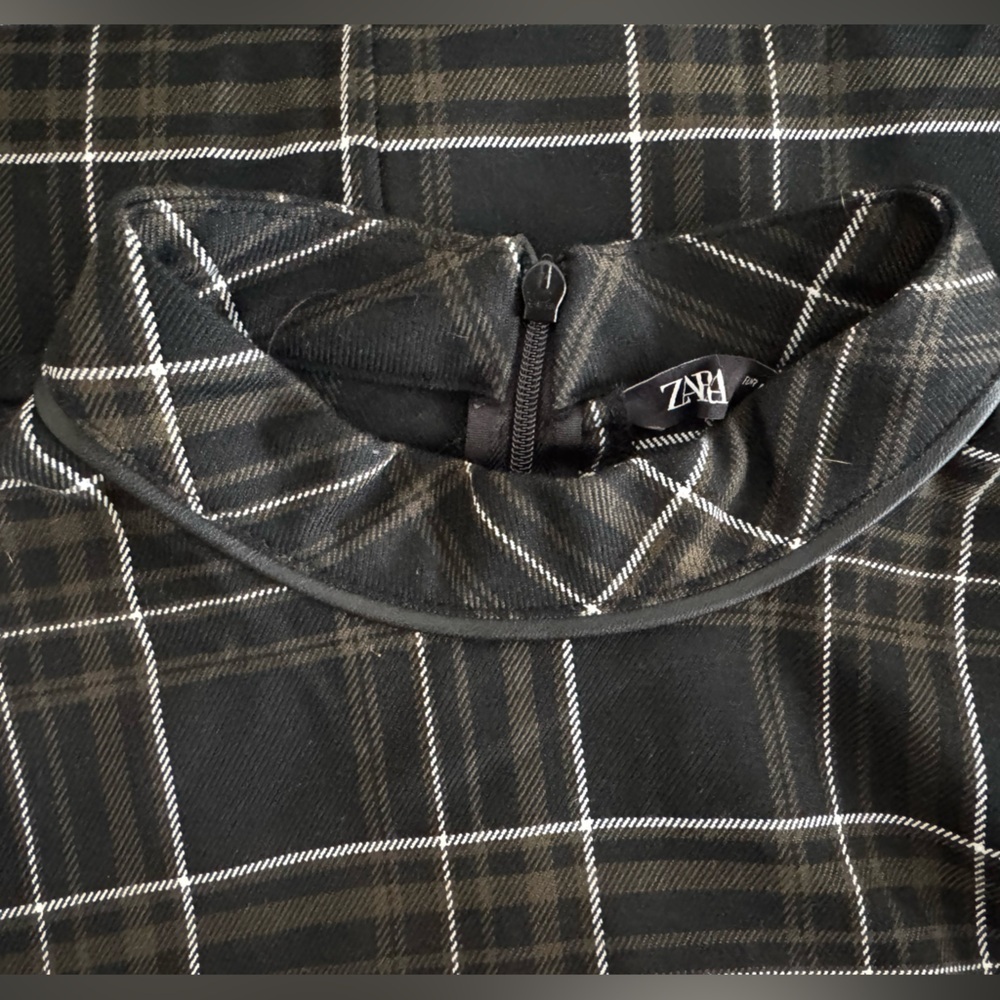 🖤 ZARA Plaid Mini Dress | Size M | New With Tags - Picture 6 of 11